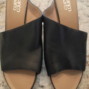 Franco Sarto Black Wedge Sandals NWT 9